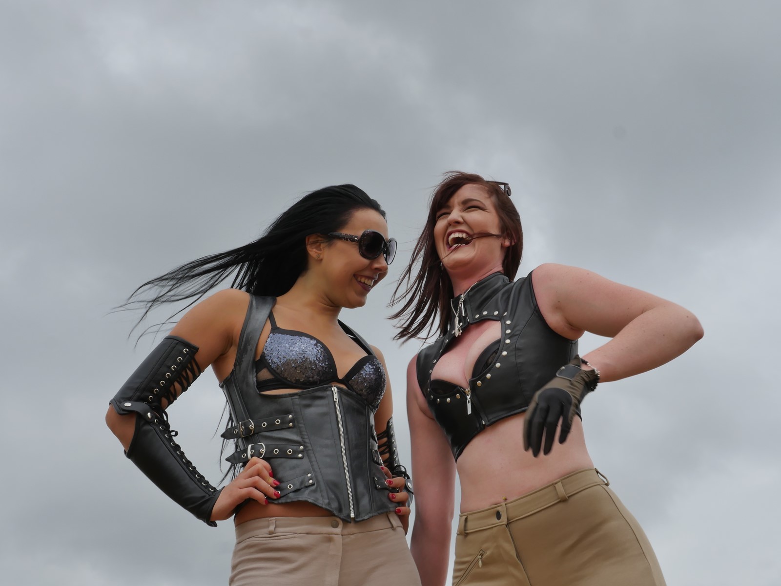 Laughing Mistress Gaia FemDomme Rome Italy Goddess Padrona Leather Corset